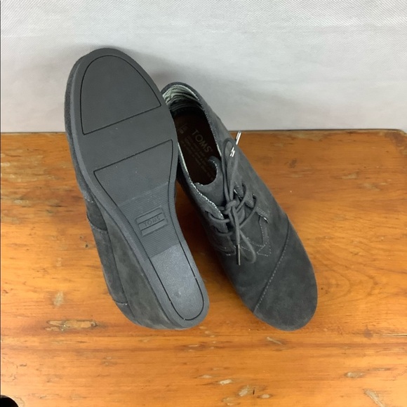 Sz8 Toms Kala Wedge Gray Suede  Booties - Picture 7 of 7